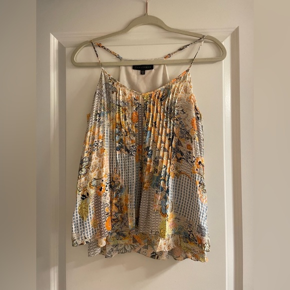 Sanctuary Revolve Orange and Blue Patterned Layered Strappy Tank Size XS - Picture 2 of 6